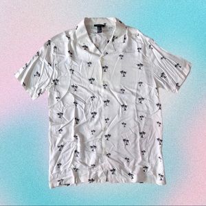 Forever 21 palm print shirt